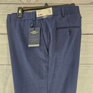Hart Schaffner Marx 42R New York Fit Unhemmed Navy Blue Suit Pants NWT $125 L847
